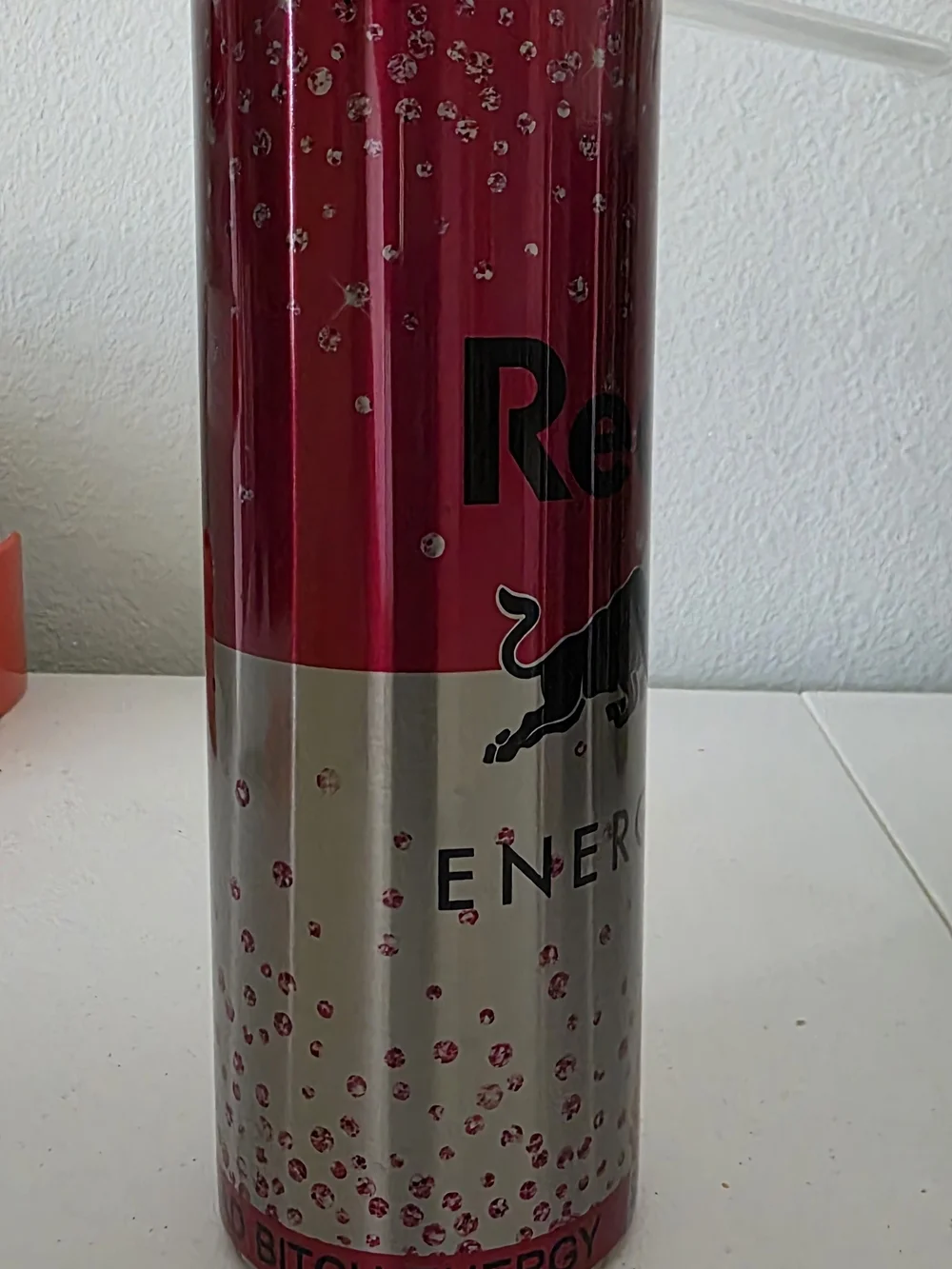 Red Energy Drink Can - Branded Silver & Red Design